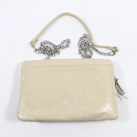 HOBO Daria Leather Clutch Crossbody Bag - Beige - Picture 3 of 6
